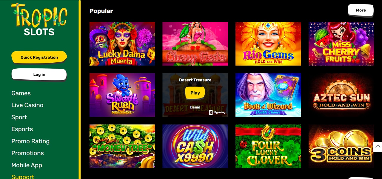 tropic slots casino